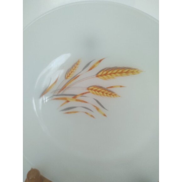 Vintage Fire King Milk Glass Cereal Bowl & Salad Plate set of 2 - Picture 4 of 13